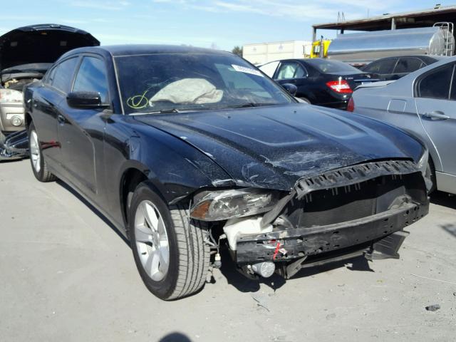 2C3CDXBG7EH370602 - 2014 DODGE CHARGER SE BLACK photo 1