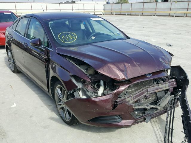 3FA6P0G73DR234590 - 2013 FORD FUSION S MAROON photo 1