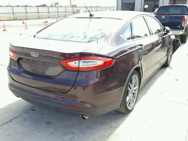 3FA6P0G73DR234590 - 2013 FORD FUSION S MAROON photo 4