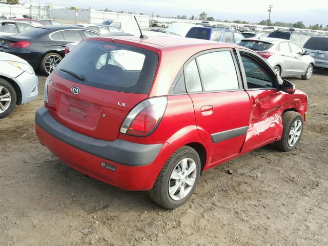 KNADE243196488059 - 2009 KIA RIO 5 SX RED photo 4