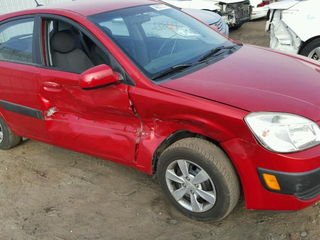 KNADE243196488059 - 2009 KIA RIO 5 SX RED photo 9