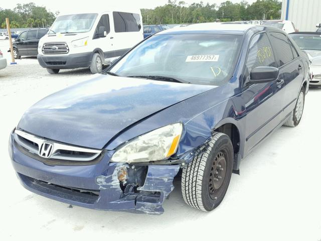 1HGCM56147A014164 - 2007 HONDA ACCORD VAL BLUE photo 2