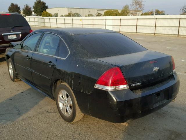 2G1WF5E30D1251564 - 2013 CHEVROLET IMPALA LS BLACK photo 3