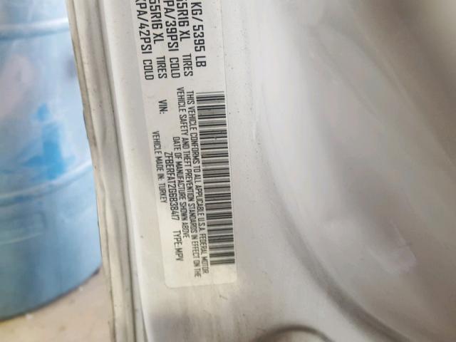 ZFBERFAT2G6B38417 - 2016 RAM PROMASTER 白色 照片 10