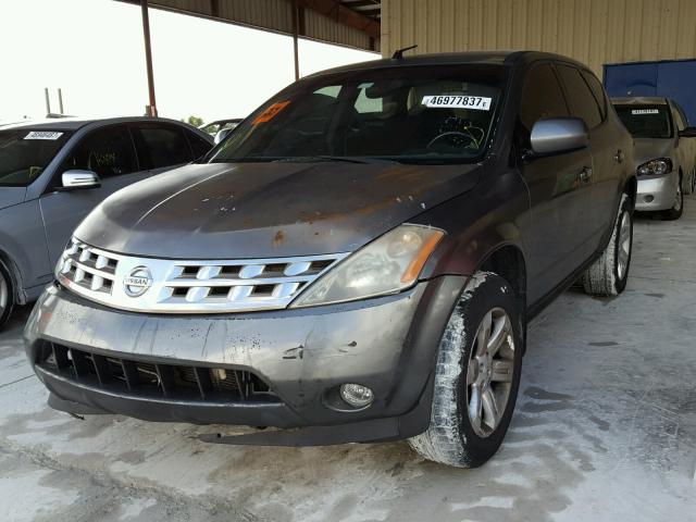 JN8AZ08T55W304295 - 2005 NISSAN MURANO SL CHARCOAL photo 2