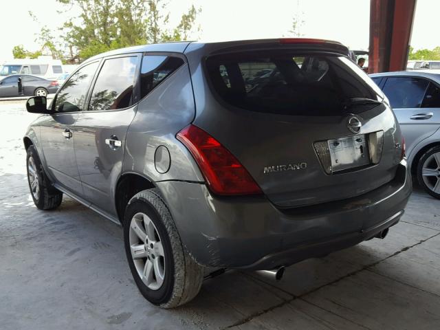 JN8AZ08T55W304295 - 2005 NISSAN MURANO SL CHARCOAL photo 3