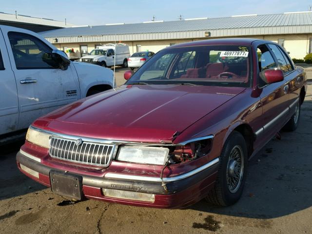 2MELM75W8PX670199 - 1993 MERCURY GRAND MARQ RED photo 2