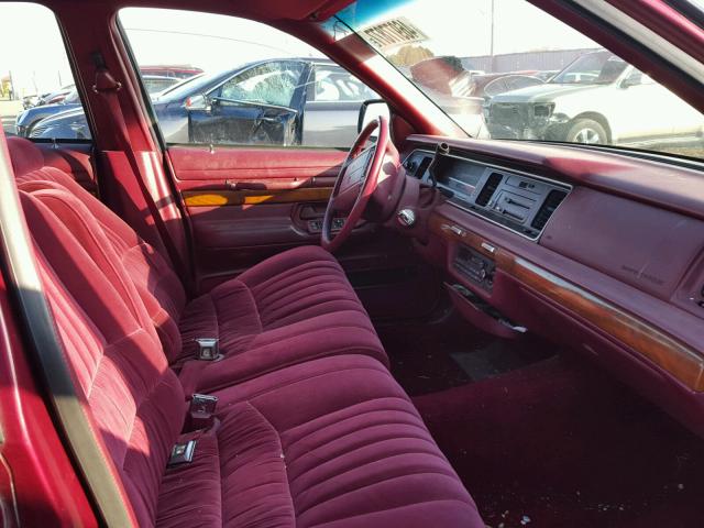 2MELM75W8PX670199 - 1993 MERCURY GRAND MARQ RED photo 5