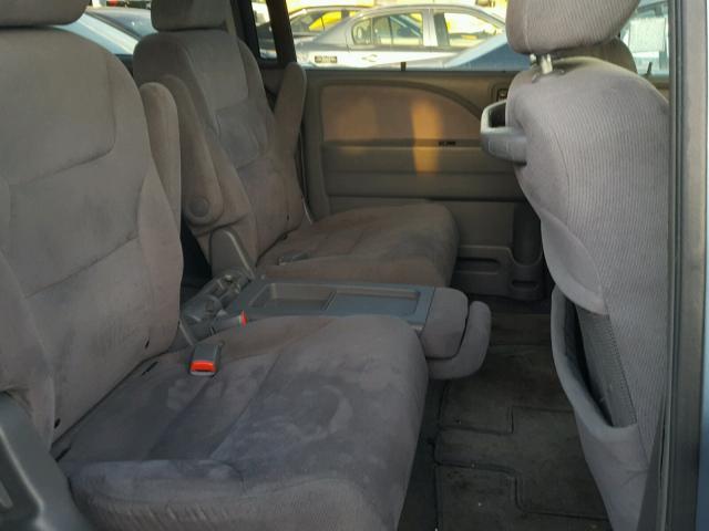 5FNRL38406B123203 - 2006 HONDA ODYSSEY EX BLUE photo 6