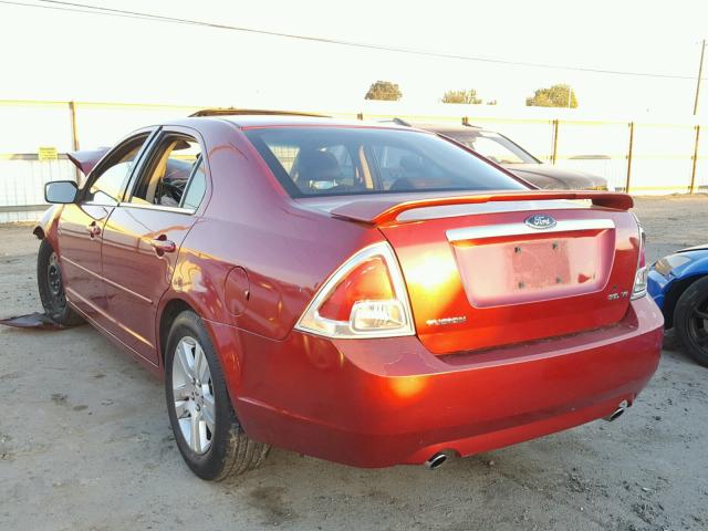 3FAHP08106R206929 - 2006 FORD FUSION SEL RED photo 3