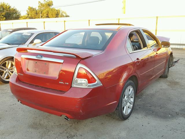 3FAHP08106R206929 - 2006 FORD FUSION SEL RED photo 4