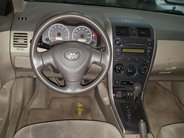 1NXBU40E19Z119466 - 2009 TOYOTA COROLLA BA BEIGE photo 9