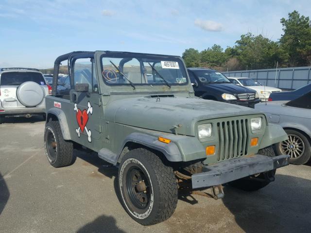 1J4FY19P4PP203056 - 1993 JEEP WRANGLER / GREEN photo 1