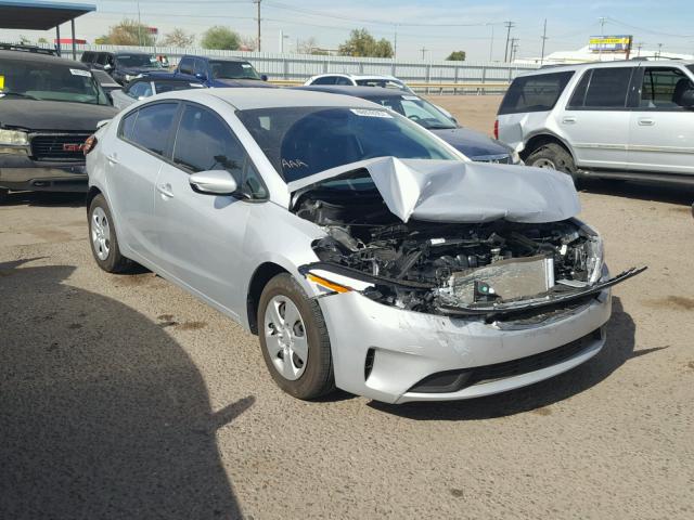 3KPFK4A78HE100678 - 2017 KIA FORTE LX SILVER photo 1