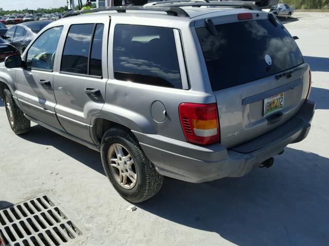 1J4GX48S12C140142 - 2002 JEEP GRAND CHER GRAY photo 3