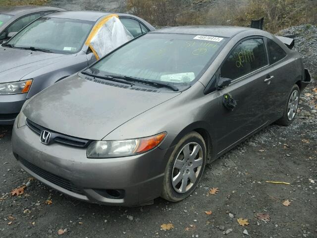 2HGFG12626H553011 - 2006 HONDA CIVIC LX GRAY photo 2