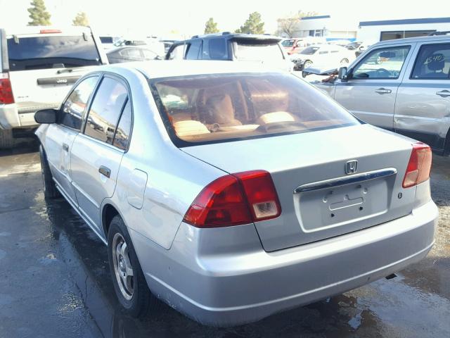 2HGES16531H620459 - 2001 HONDA CIVIC LX SILVER photo 3