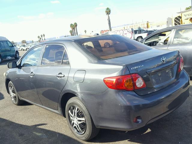 1NXBU40E59Z039507 - 2009 TOYOTA COROLLA BA GRAY photo 3