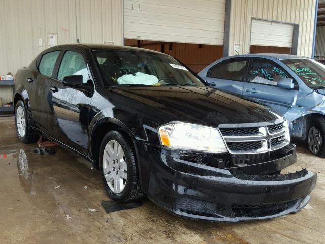 1C3CDZAB4EN143859 - 2014 DODGE AVENGER SE BLACK photo 1