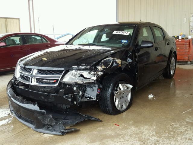 1C3CDZAB4EN143859 - 2014 DODGE AVENGER SE BLACK photo 2