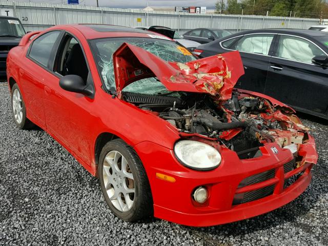 1B3ES66S05D108227 - 2005 DODGE NEON SRT-4 RED photo 1