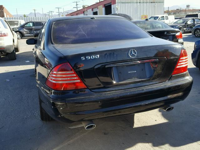 WDBNG75J72A315854 - 2002 MERCEDES-BENZ S 500 BLACK photo 3