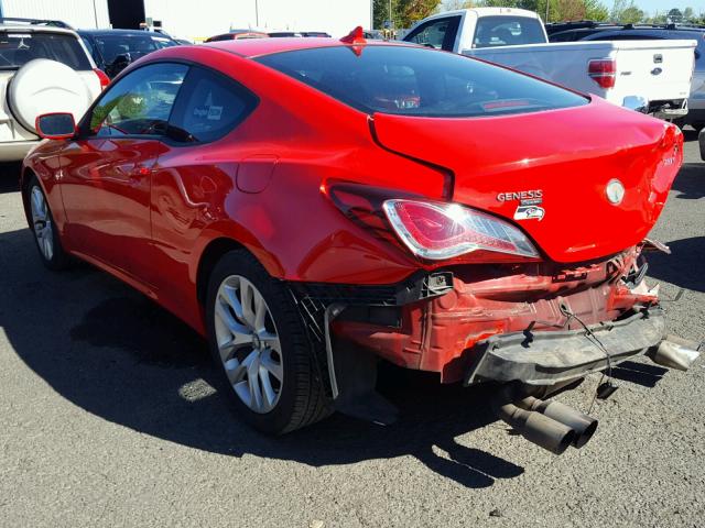 KMHHT6KD9DU099067 - 2013 HYUNDAI GENESIS CO RED photo 3