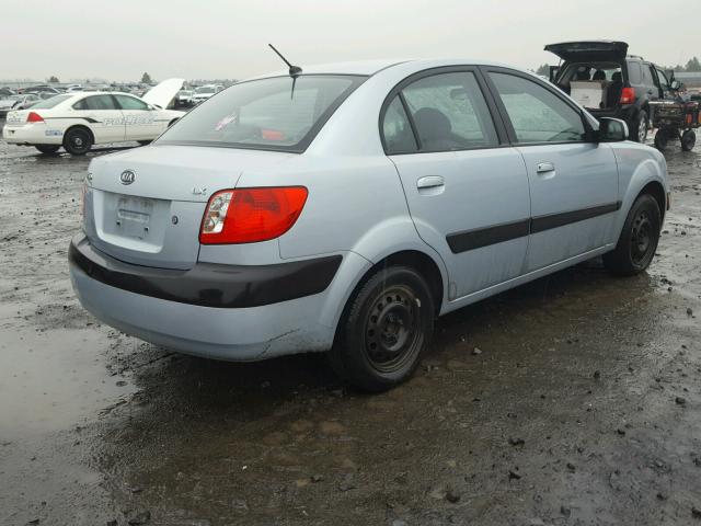 KNADE123266159248 - 2006 KIA RIO BLUE photo 4