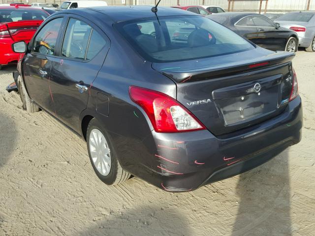 3N1CN7AP8FL939589 - 2015 NISSAN VERSA S GRAY photo 3