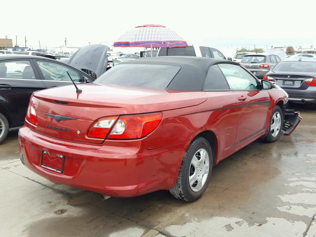 1C3LC45K68N676042 - 2008 CHRYSLER SEBRING RED photo 4