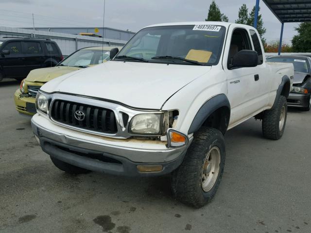 5TEWN72N21Z872484 - 2001 TOYOTA TACOMA XTR WHITE photo 2