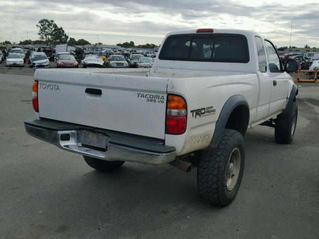 5TEWN72N21Z872484 - 2001 TOYOTA TACOMA XTR WHITE photo 4