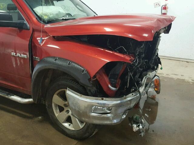 1D3HV18T69S786954 - 2009 DODGE RAM 1500 ORANGE photo 9