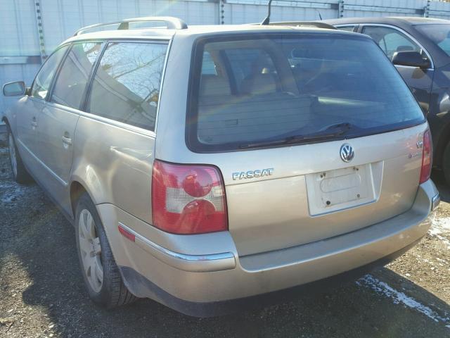 WVWYH63B92E007000 - 2002 VOLKSWAGEN PASSAT GLX BEIGE photo 3