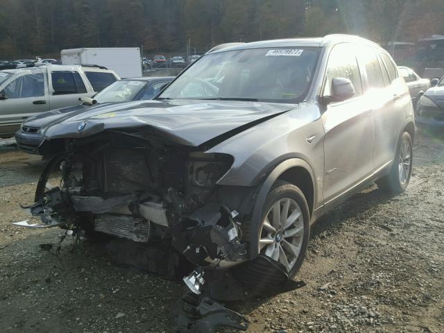 5UXWY3C53F0E95526 - 2015 BMW X3 XDRIVE2 Серый фото 2