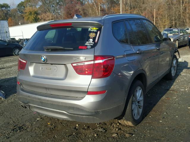 5UXWY3C53F0E95526 - 2015 BMW X3 XDRIVE2 Серый фото 4