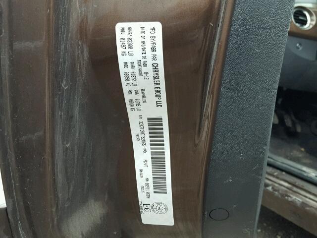 3C3CFFCR0DT524965 - 2013 FIAT 500 LOUNGE BROWN photo 10