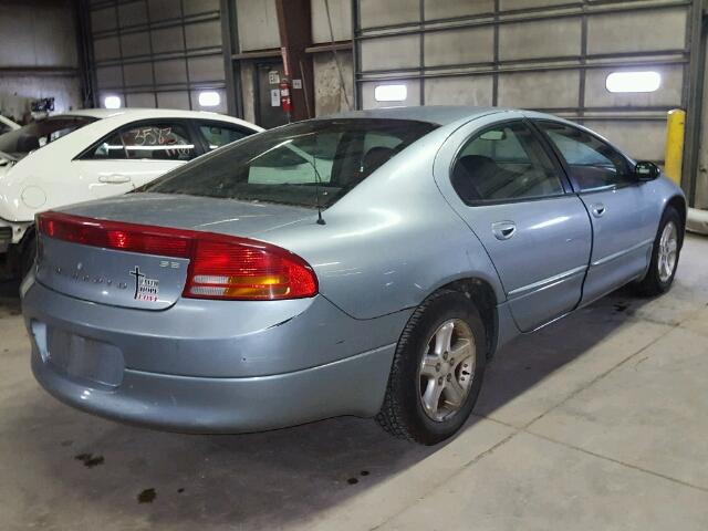 2B3HD46R34H678779 - 2004 DODGE INTREPID S BLUE photo 4