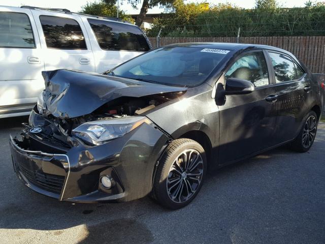 5YFBURHEXFP360215 - 2015 TOYOTA COROLLA L BLACK photo 2