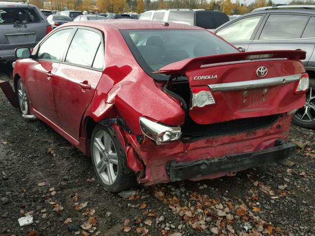 5YFBU4EE1DP176253 - 2013 TOYOTA COROLLA BA RED photo 3