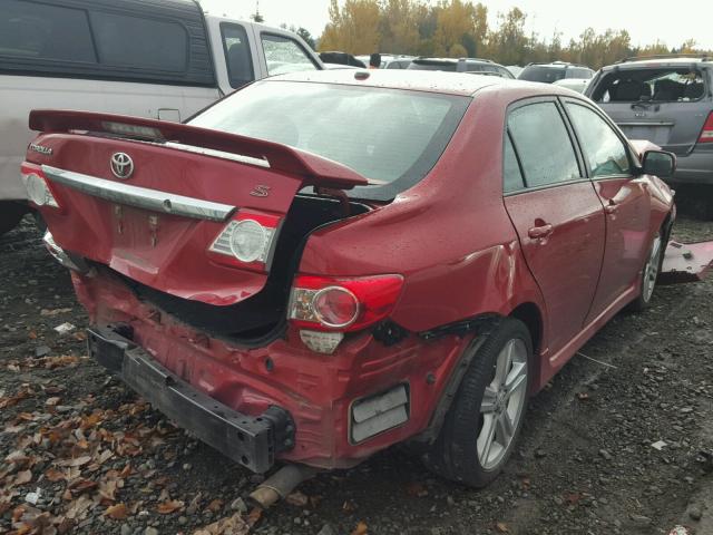 5YFBU4EE1DP176253 - 2013 TOYOTA COROLLA BA RED photo 4