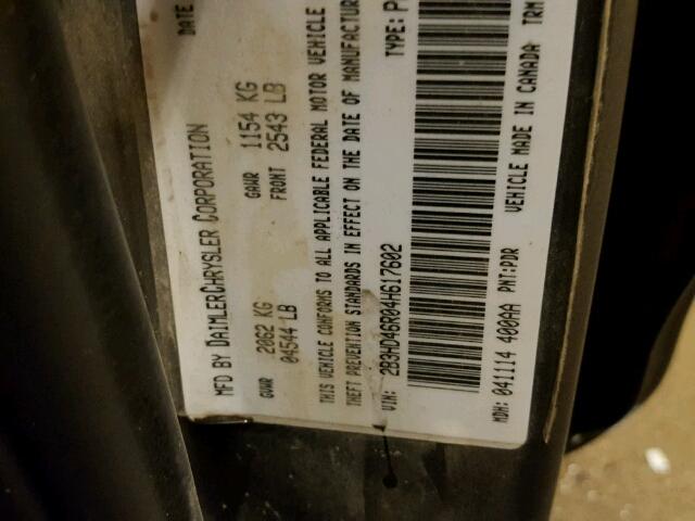 2B3HD46R04H617602 - 2004 DODGE INTREPID S 石墨色 照片 10