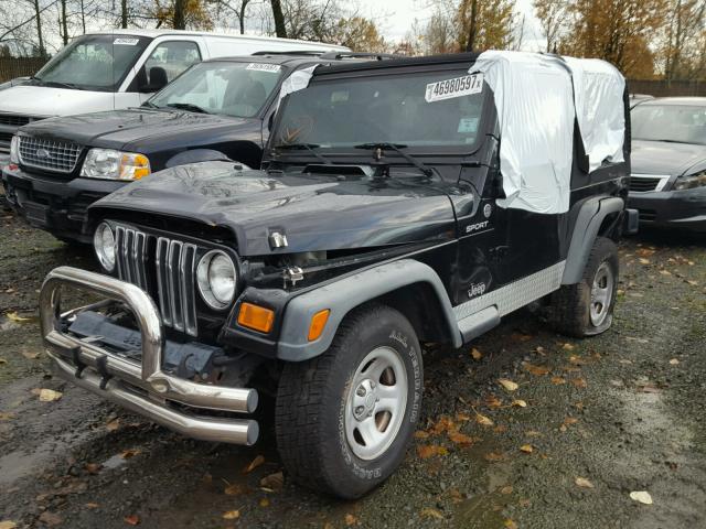 1J4FA49S65P375256 - 2005 JEEP WRANGLER / BLACK photo 2