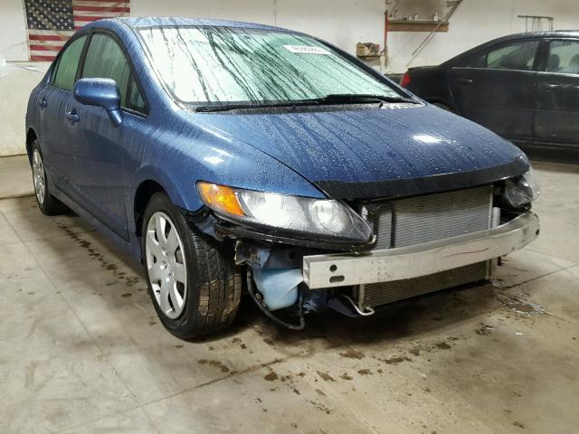 1HGFA165X6L005201 - 2006 HONDA CIVIC LX BLUE photo 1