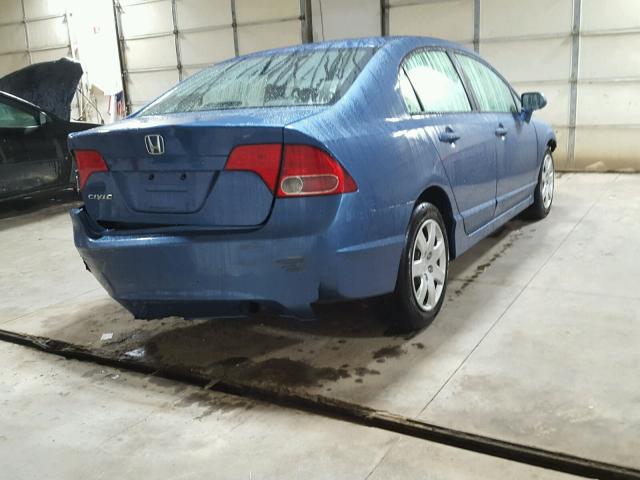 1HGFA165X6L005201 - 2006 HONDA CIVIC LX BLUE photo 4