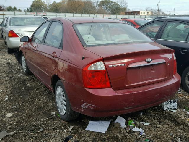 KNAFE121865285093 - 2006 KIA NEW SPECTR RED photo 3