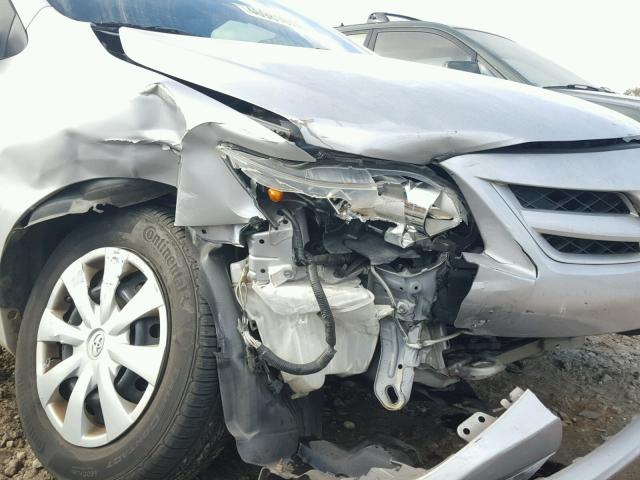 2T1BU4EE0BC666339 - 2011 TOYOTA COROLLA BA SILVER photo 9