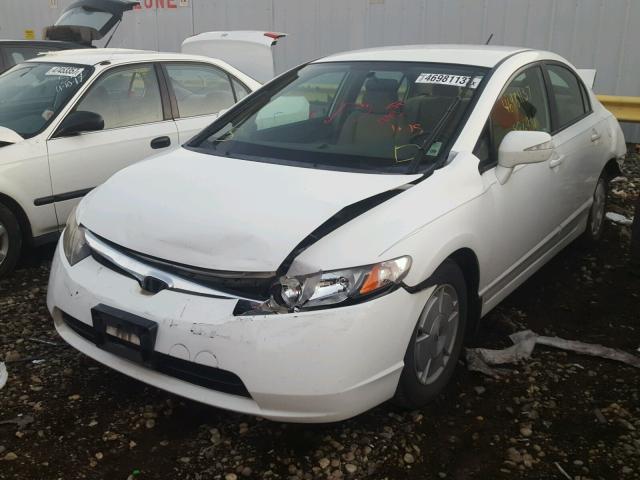 JHMFA36297S026546 - 2007 HONDA CIVIC HYBR WHITE photo 2