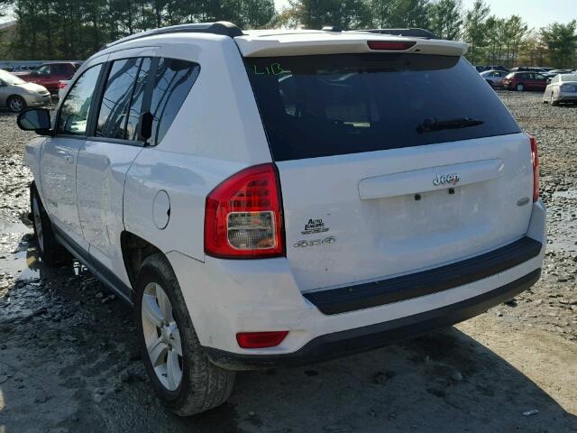 1C4NJDEB2CD563049 - 2012 JEEP COMPASS LA WHITE photo 3