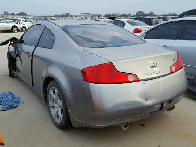 JNKCV54E84M303140 - 2004 INFINITI G35 GRAY photo 3